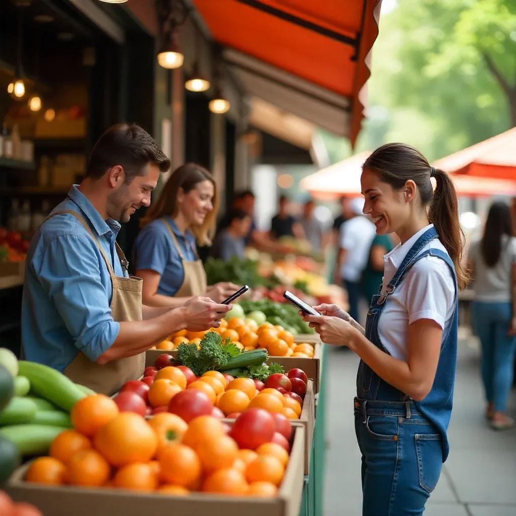 Lebensmittelhandel Markt Szene